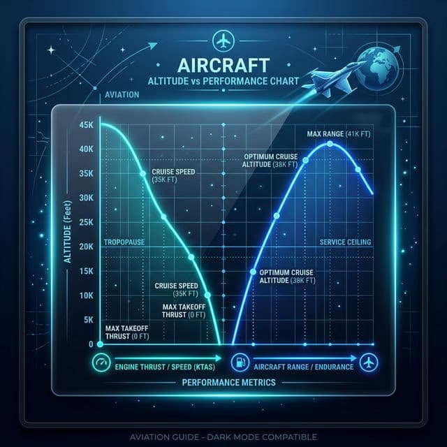 Aircraft altitude vs performance chart